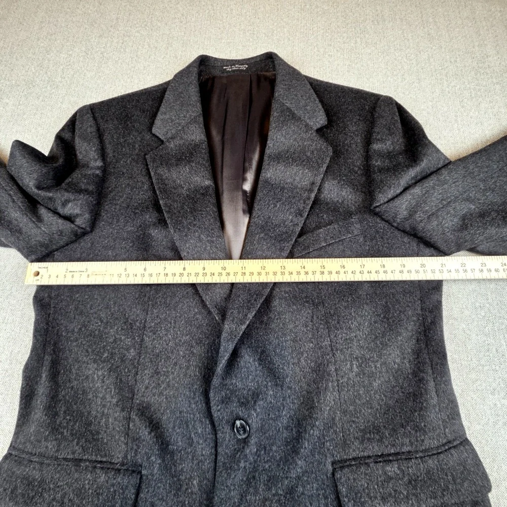 J.G. Hook‎ Cashmere Blend Blazer Men's 42R Charcoal Gray Jacket Old Money Preppy